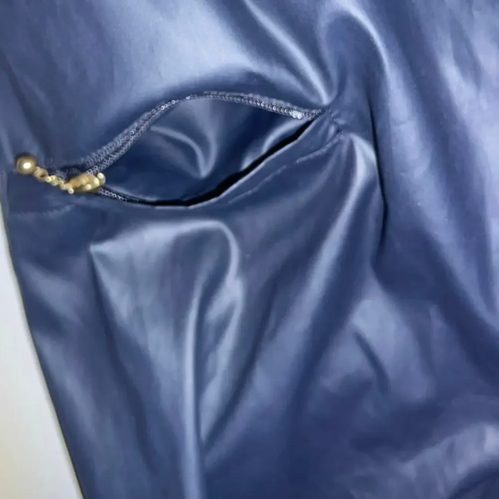 Cricket Lane Collections Women’s Size M Blue ￼Lightweight Zip Jacket, Y2K   ￼‎